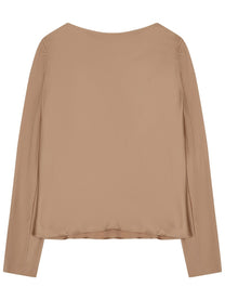 Alberta Ferretti Women's Silk Blend Blouse Beige