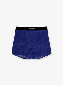 Tom Ford Men's Silk Blend Boxer Blue