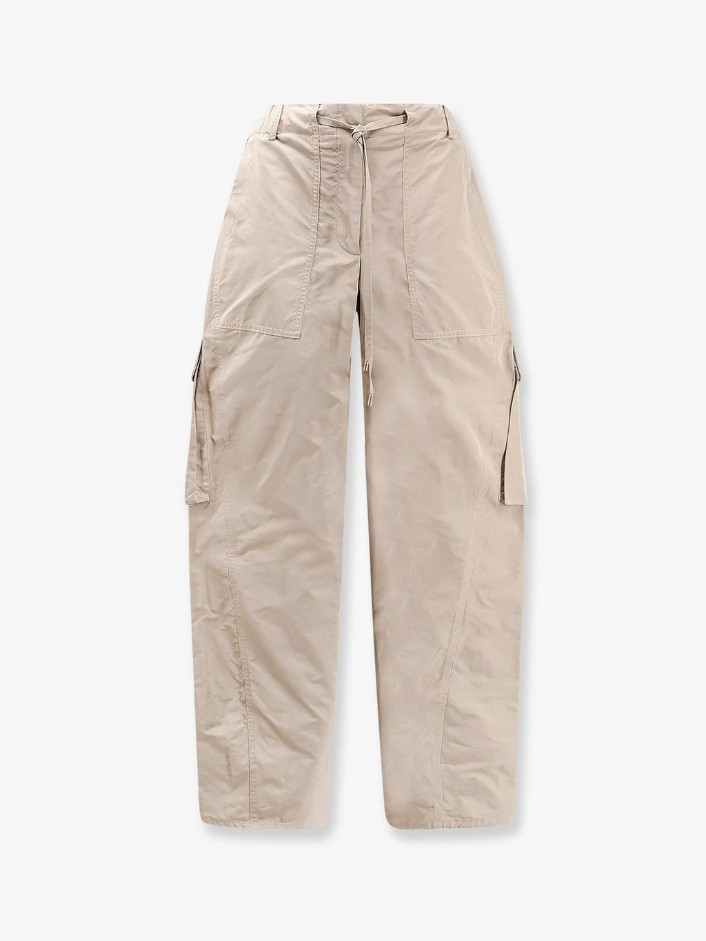 ALAÏA Women's Silk Blend Cargo Trousers Beige