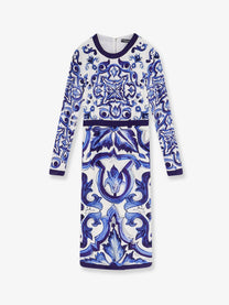 Dolce &amp; Gabbana Women's Silk Blend Dress Blue