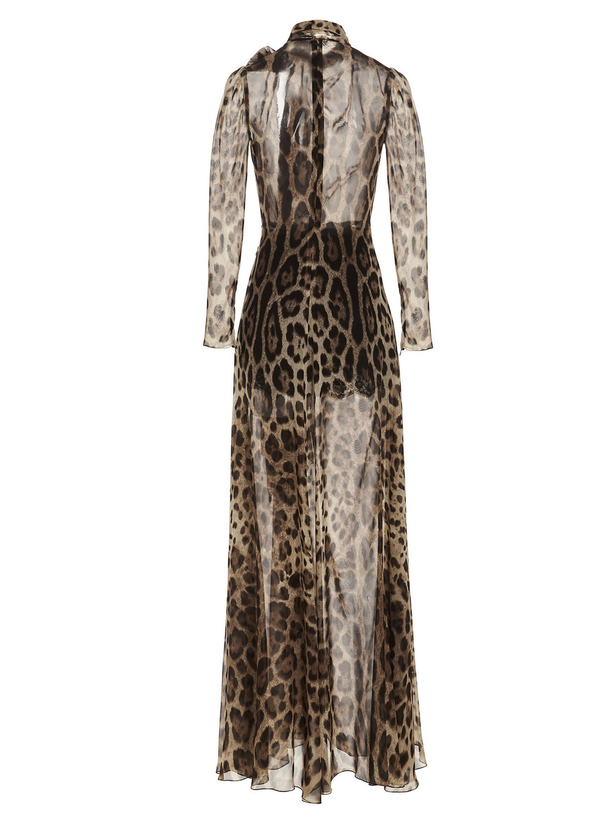 Dolce &amp; Gabbana Silk Blend Dress Brown