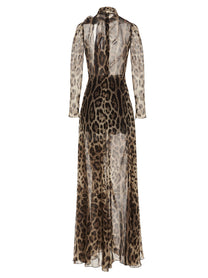 Dolce &amp; Gabbana Silk Blend Dress Brown, view 2