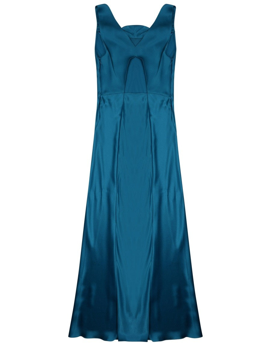 Alberta Ferretti Women's Silk Blend Long Dress Blue
