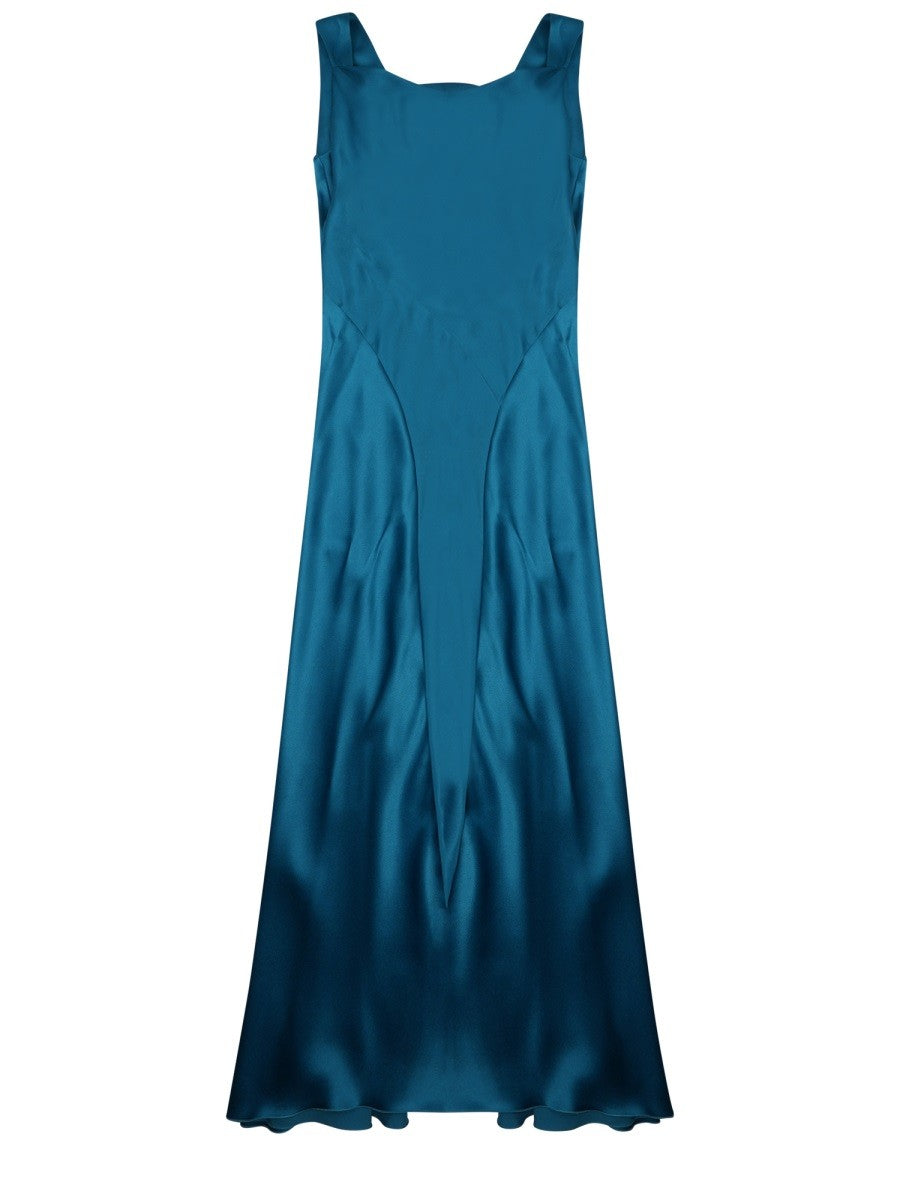 Alberta Ferretti Women's Silk Blend Long Dress Blue
