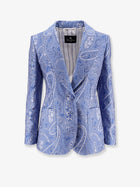ETRO Women's Silk Blend Single Breasted Blazer Gold