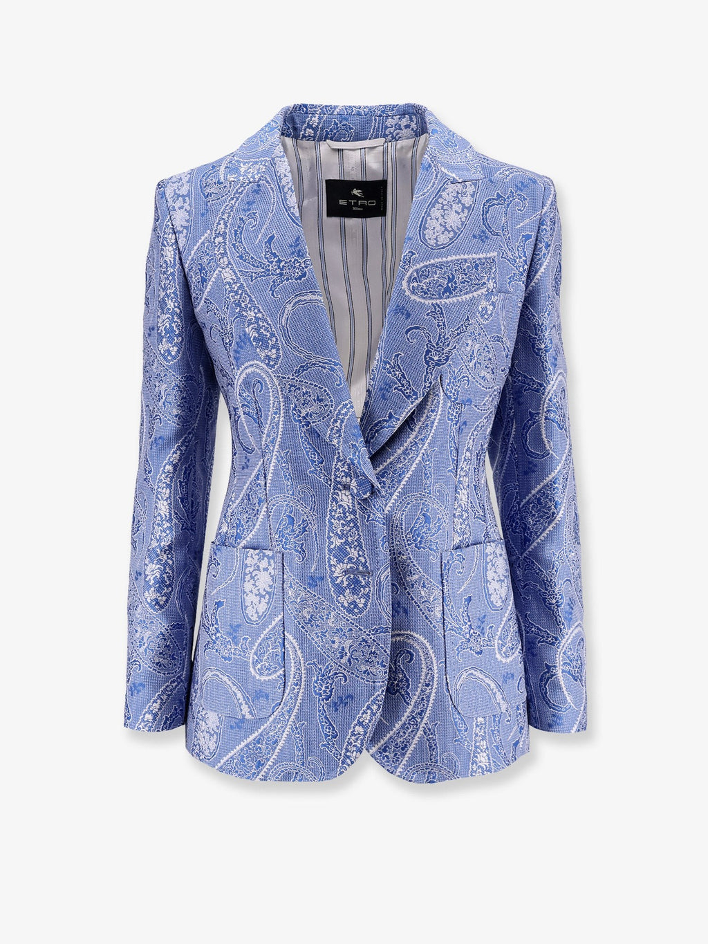 ETRO Women's Silk Blend Single Breasted Blazer Gold