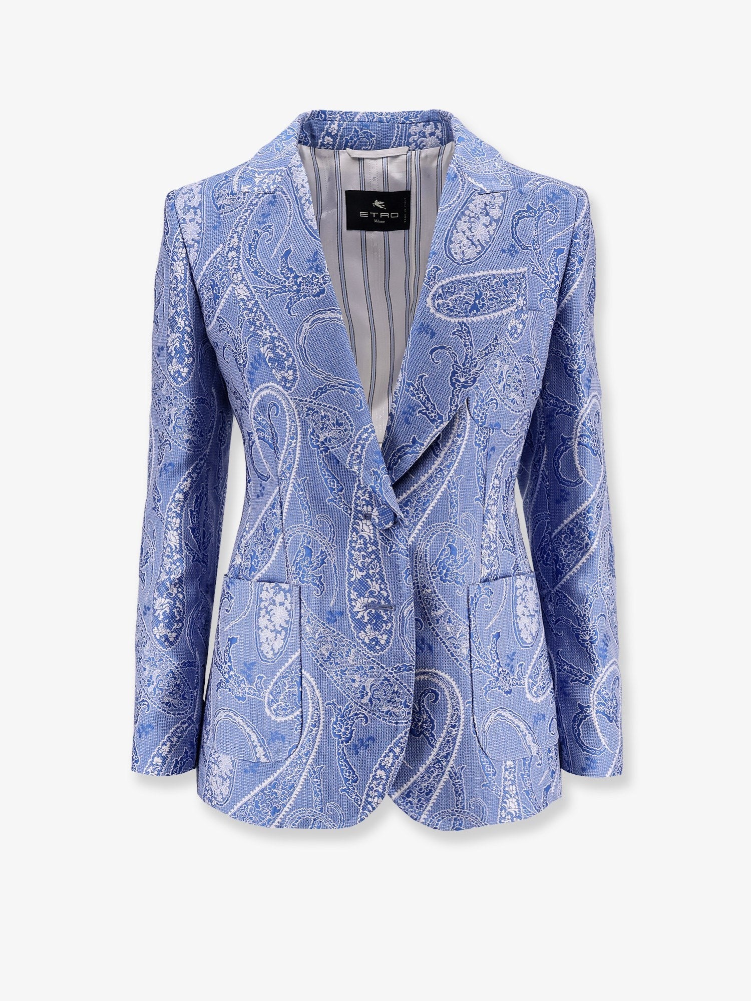 ETRO Women's Silk Blend Single Breasted Blazer Gold