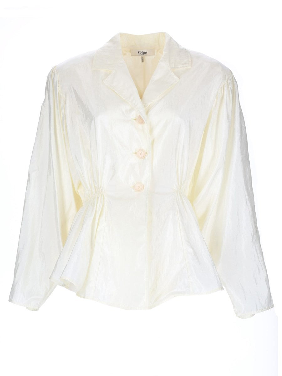 Chloé Women's Silk Blend Top White