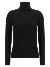 Lauren Ralph Lauren Silk Blend Turtleneck Sweater Black