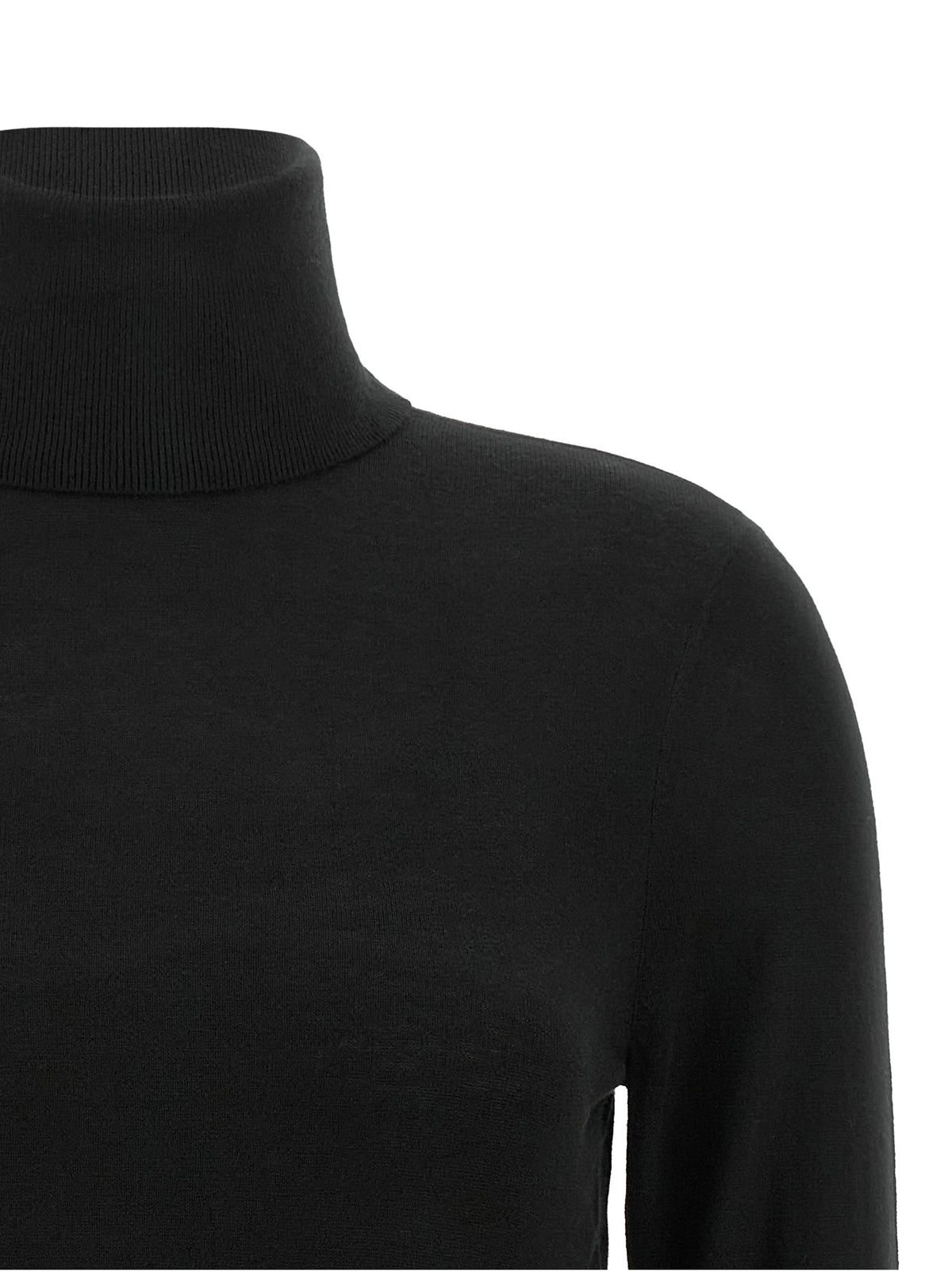 Lauren Ralph Lauren Silk Blend Turtleneck Sweater Black
