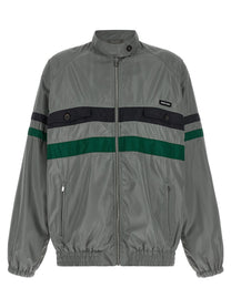 Miu Miu Silk Blouson Tec Grey