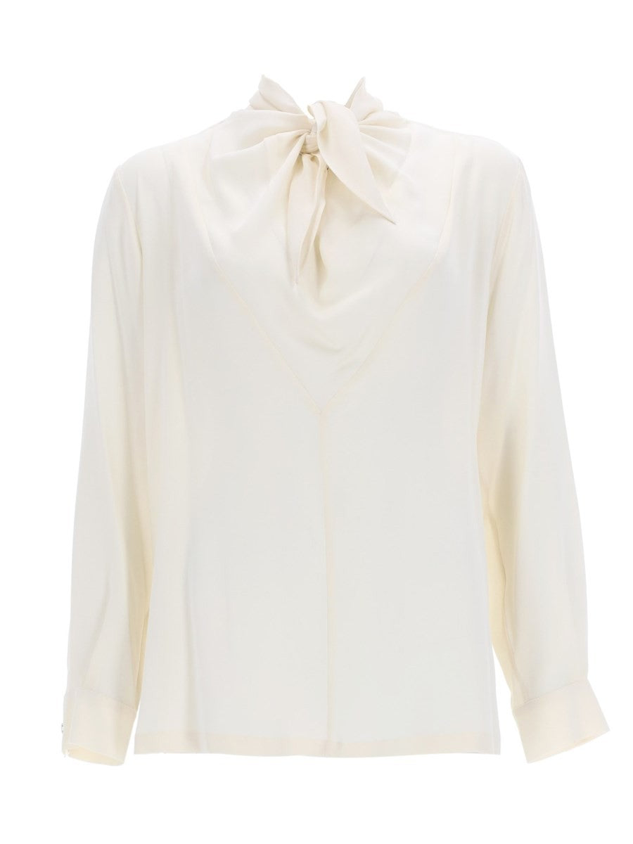 Max Mara Women's Silk Charmeuse Blouse White