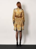 Versace Women's Silk Chemisier Dress Grey