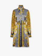 Versace Women's Silk Chemisier Dress Grey