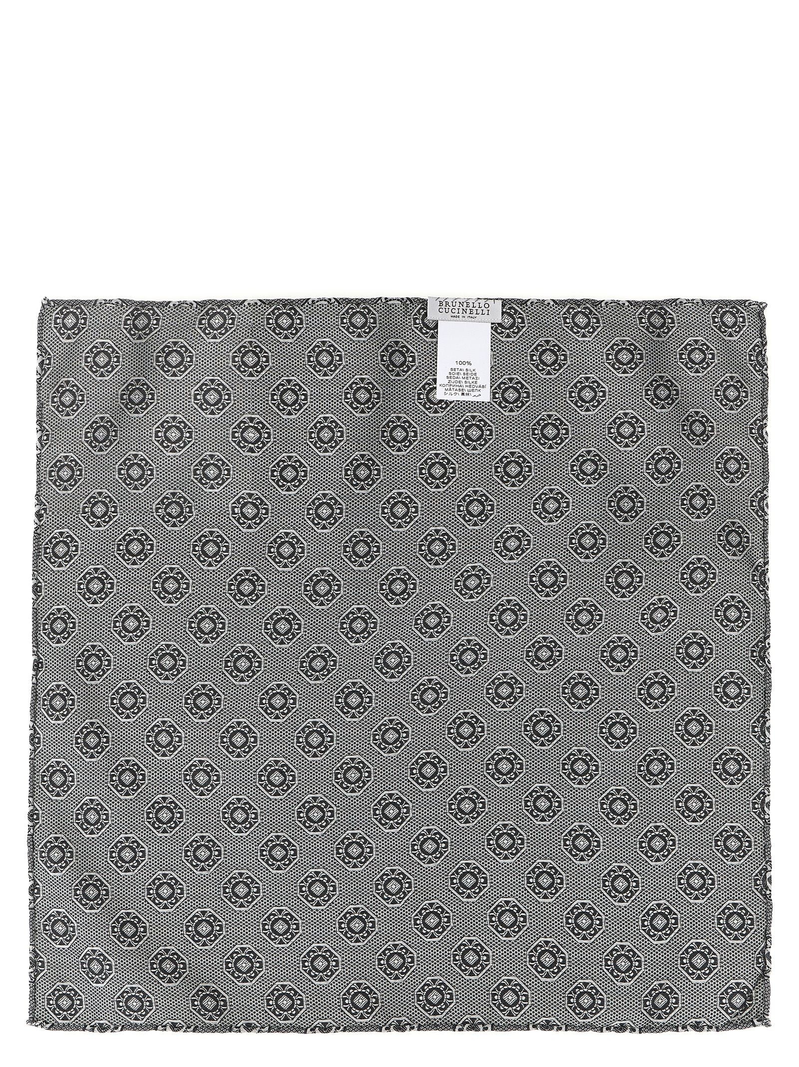 Brunello Cucinelli Silk Clutch Bag Grey
