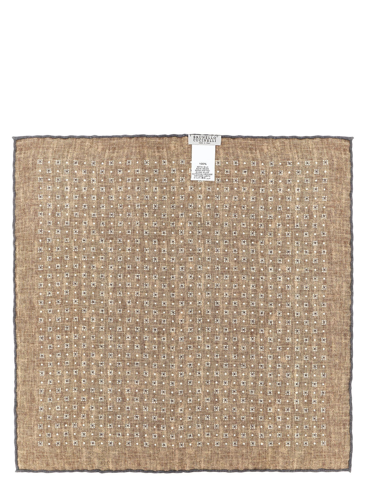 Brunello Cucinelli Silk Clutch Bag Grey