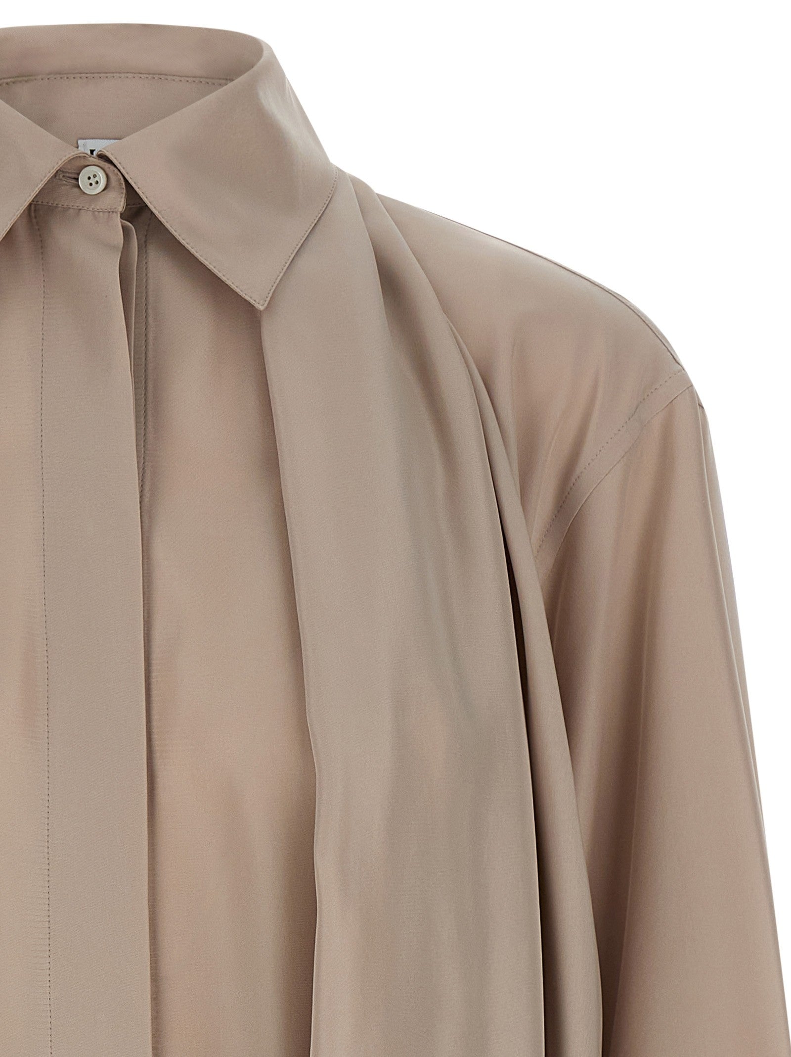 Loewe Silk Draped Shirt Blue