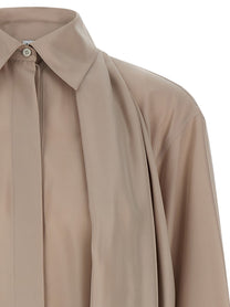Loewe Silk Draped Shirt Blue