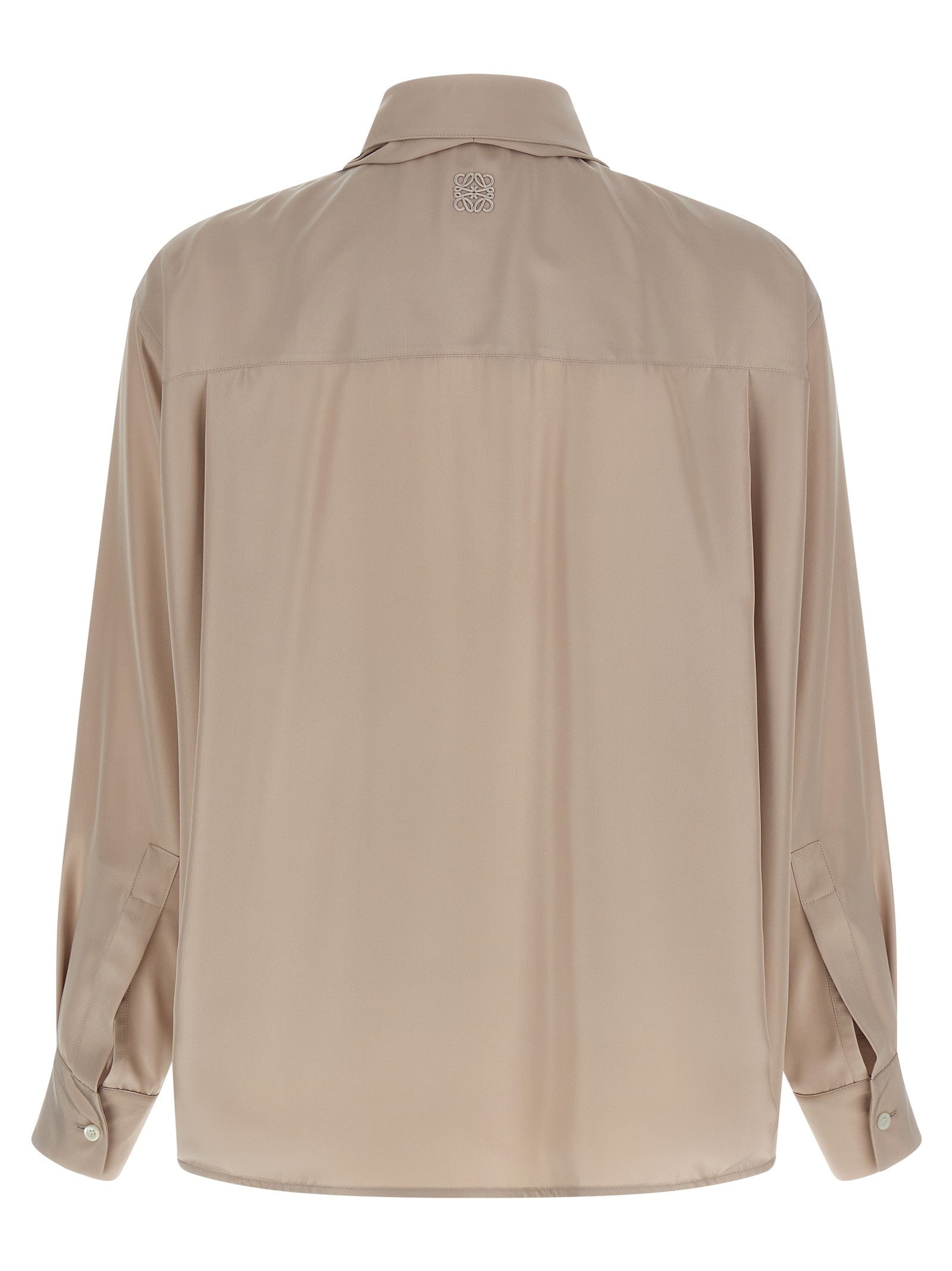 Loewe Silk Draped Shirt Blue