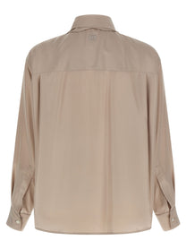 Loewe Silk Draped Shirt Blue