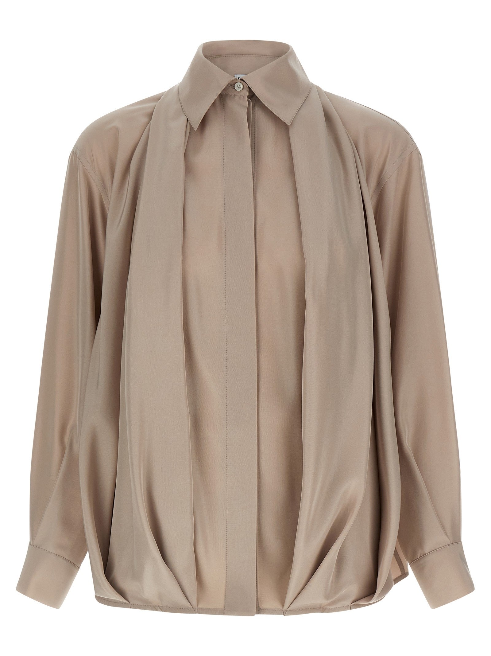 Loewe Silk Draped Shirt Blue