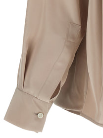 Loewe Silk Draped Shirt Blue