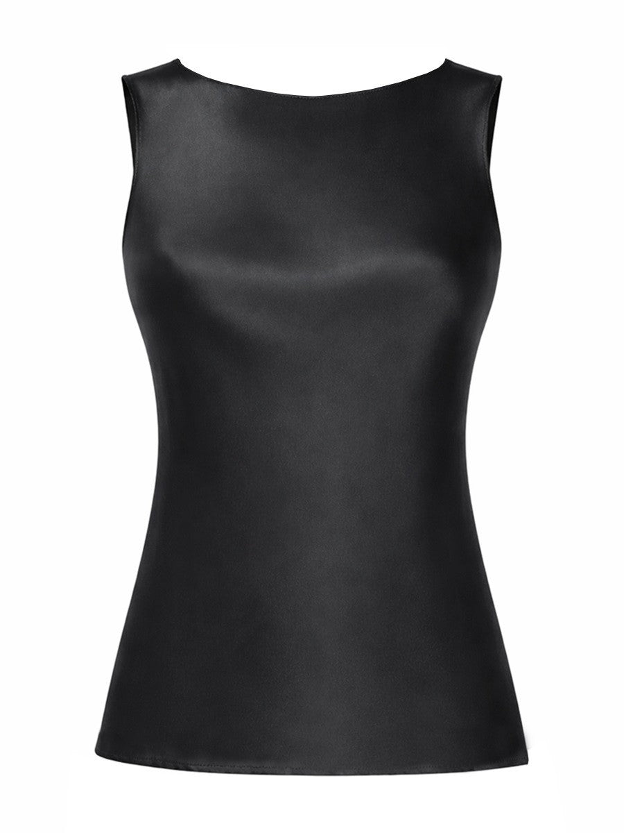 Nina Ricci Women's Silk Draped Top Black