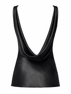 Nina Ricci Women's Silk Draped Top Black, view 3