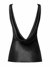 Nina Ricci Women's Silk Draped Top Black
