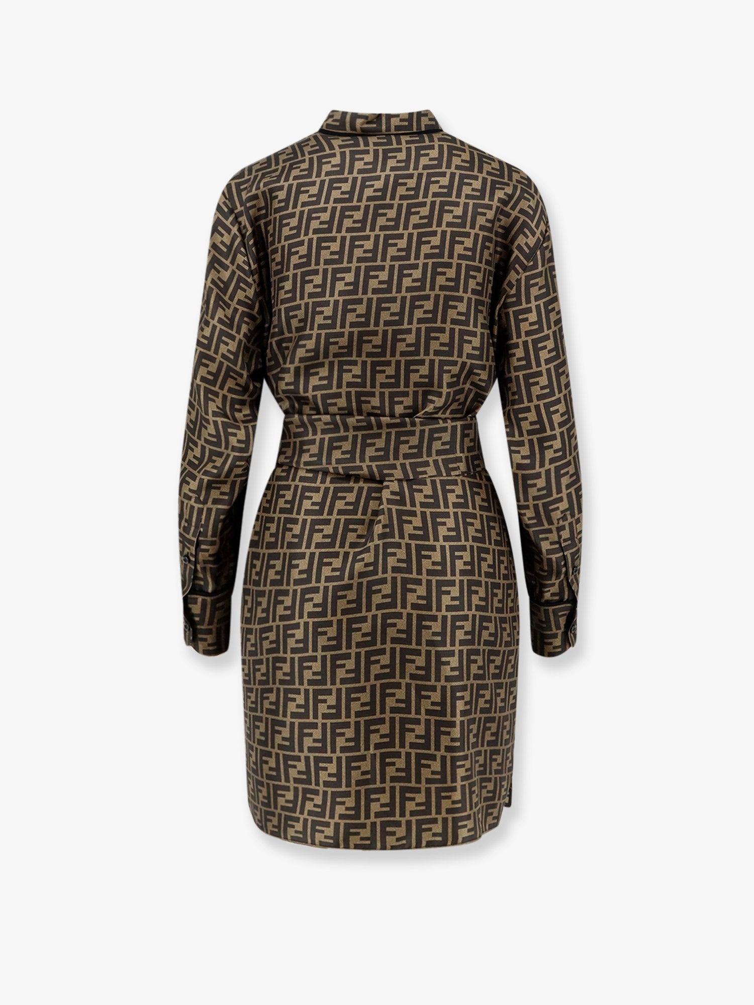 Fendi Women's Silk Dress Grey