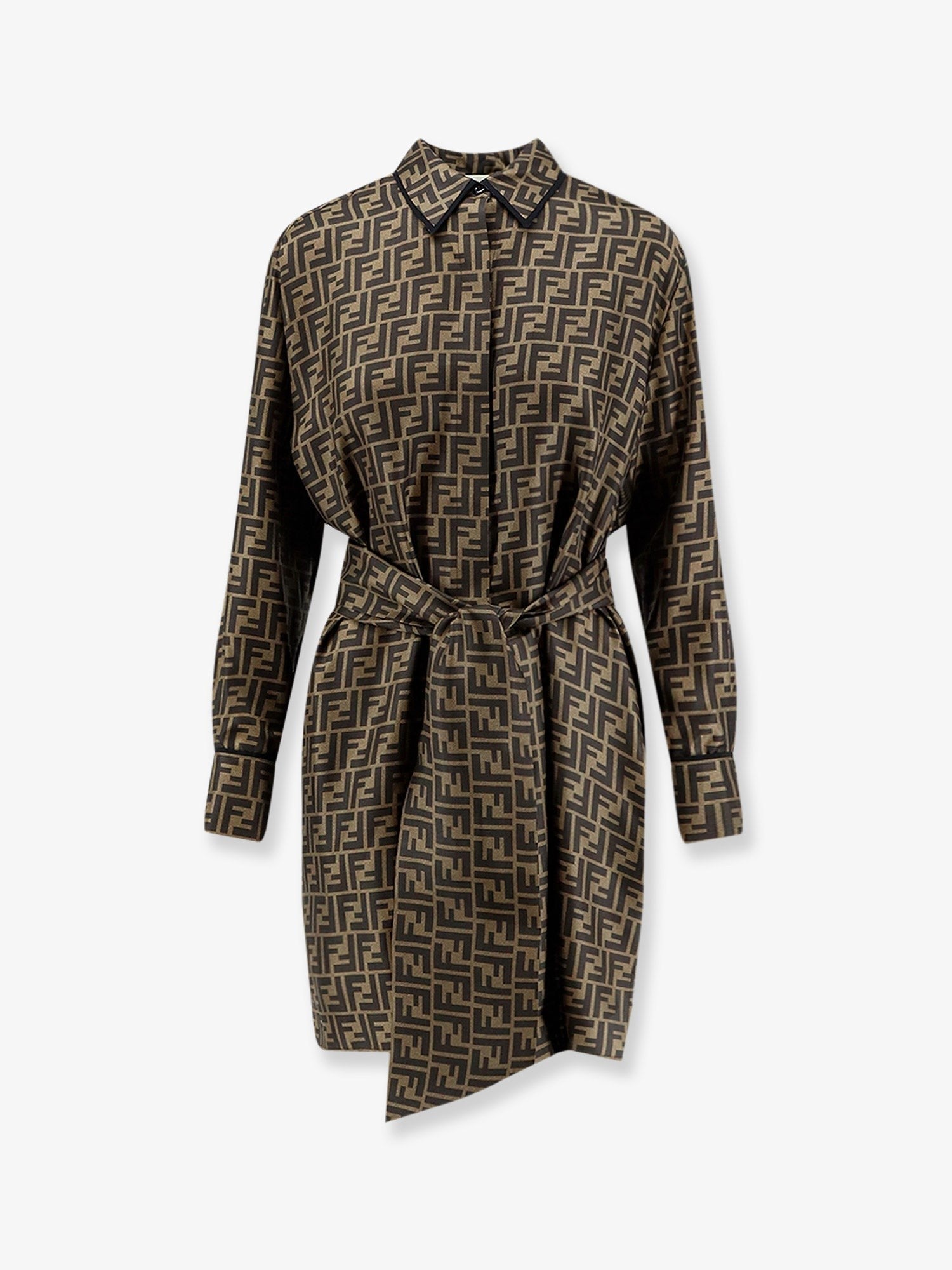 Fendi Women's Silk Dress Grey
