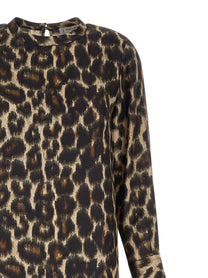 Alberto Biani Silk Dress Brown, view 3