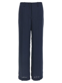 Theory Silk Effect Trousers Blue