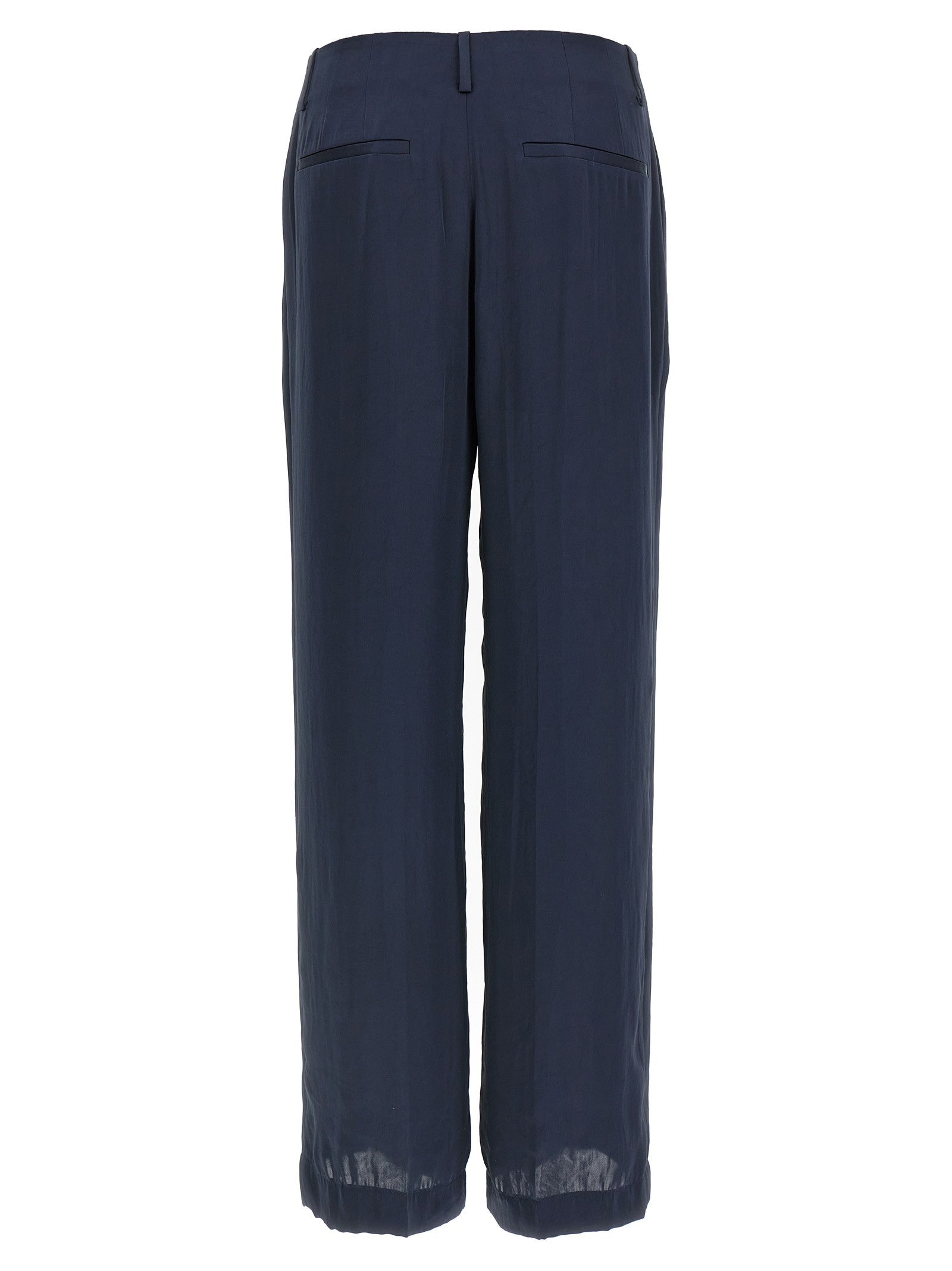 Theory Silk Effect Trousers Blue