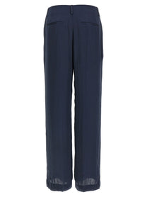 Theory Silk Effect Trousers Blue