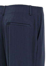 Theory Silk Effect Trousers Blue