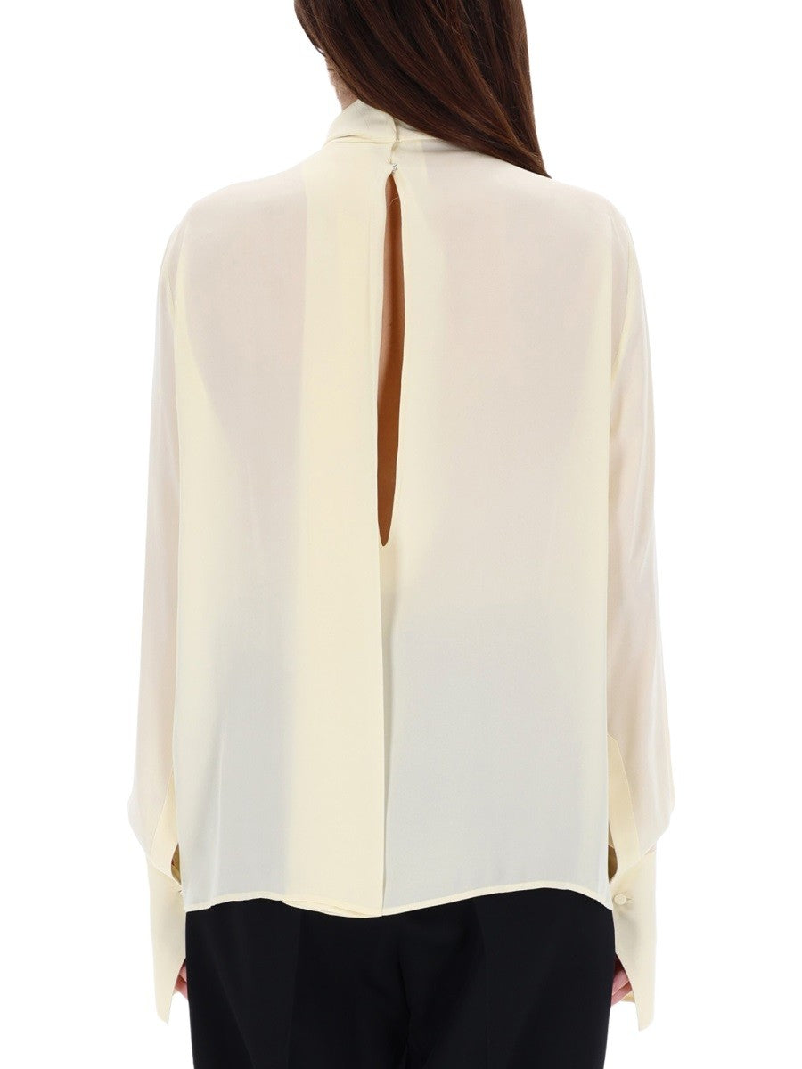 Tom Ford Women's Silk Georgette Blouse White, view 3