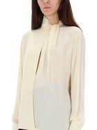 Tom Ford Women's Silk Georgette Blouse White, view 4
