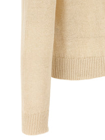Jil Sander Silk Hemp Sweater Beige