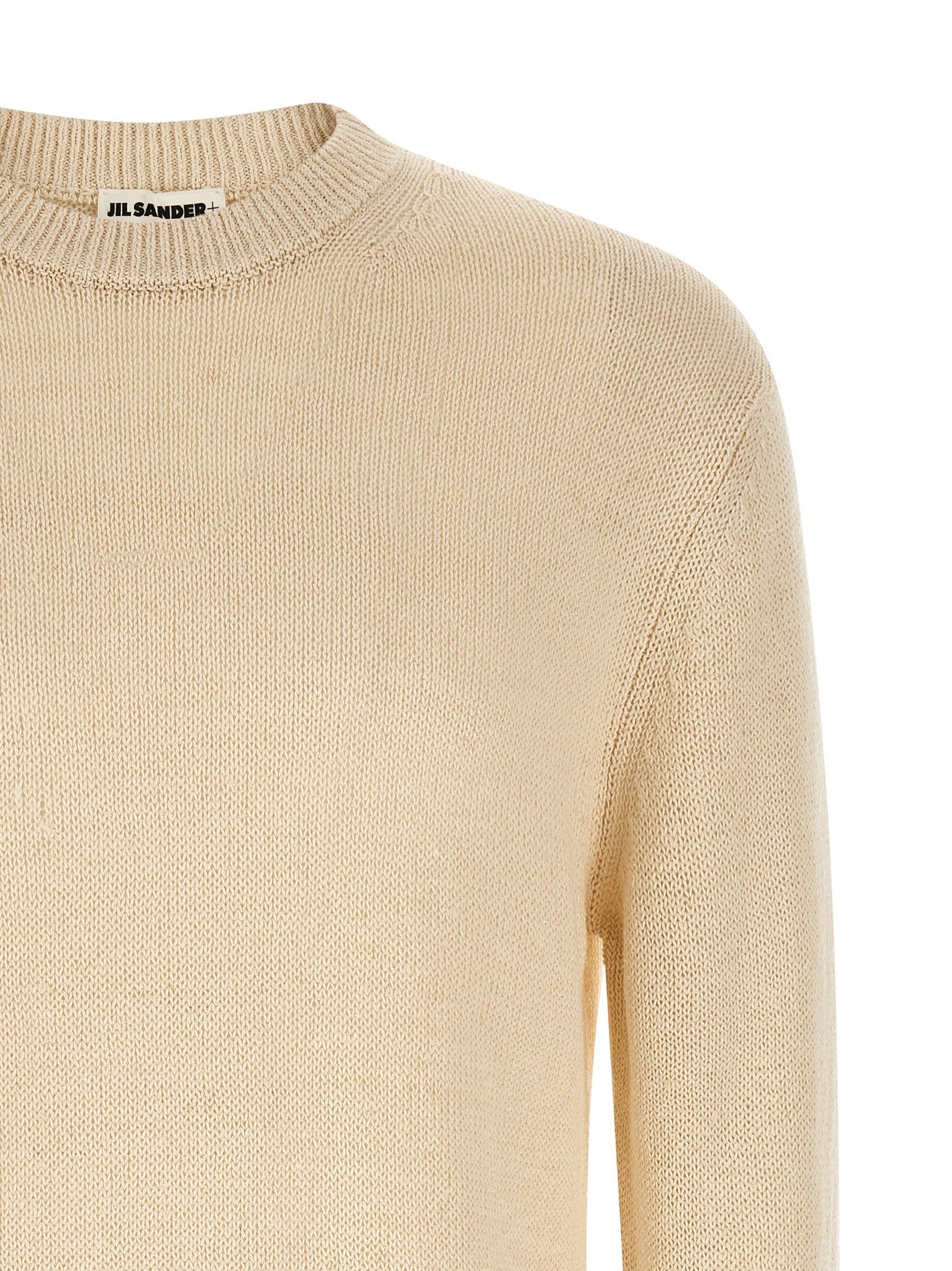 Jil Sander Silk Hemp Sweater Beige