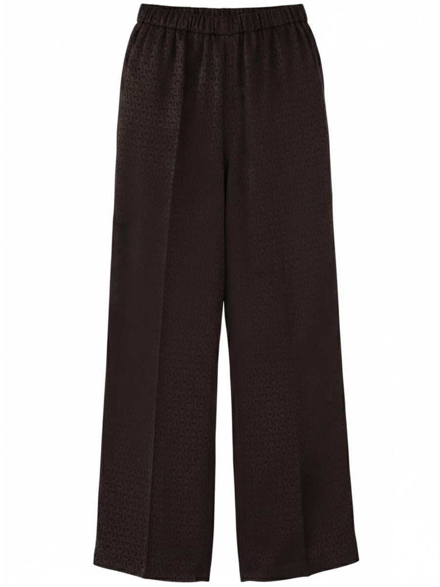Gucci Women's Silk Jacquard Pants Brown