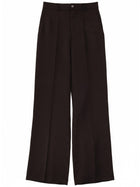Gucci Women's Silk Jacquard Pants Brown