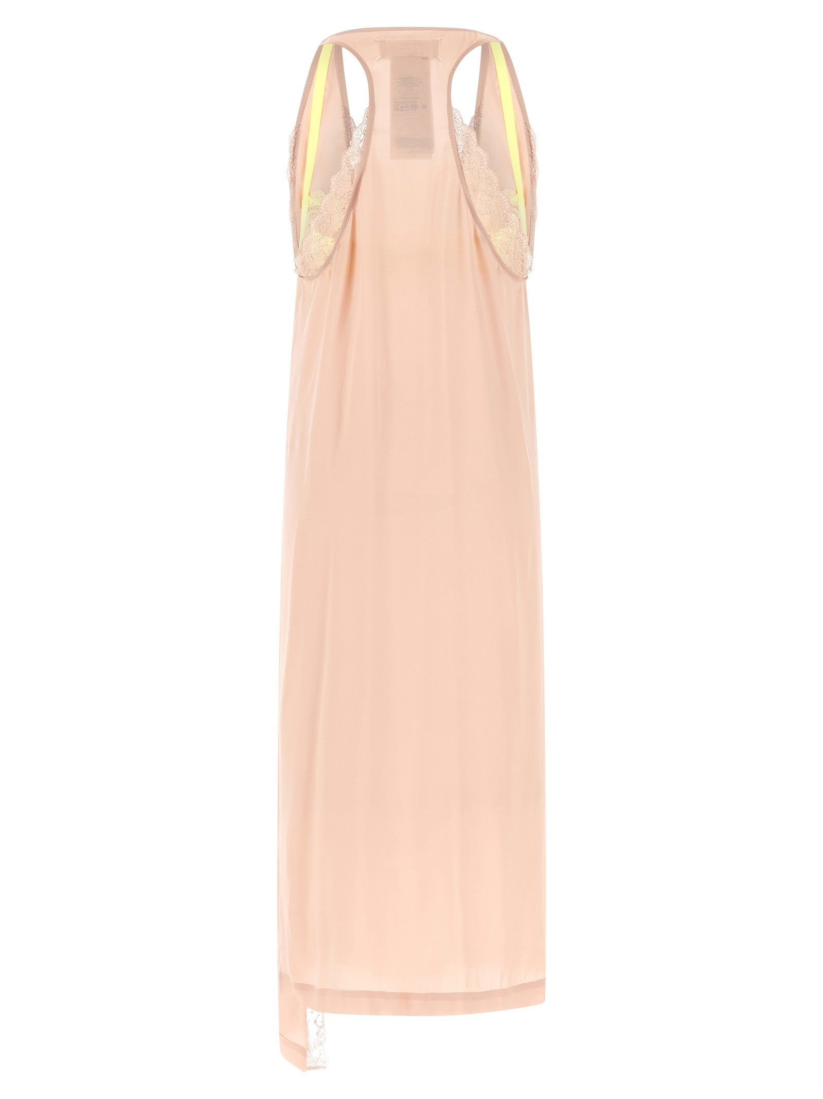 Maison Margiela Silk Lace Slip Midi Dress Dress Blue
