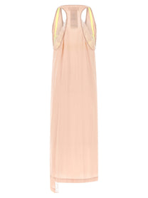 Maison Margiela Silk Lace Slip Midi Dress Dress Blue
