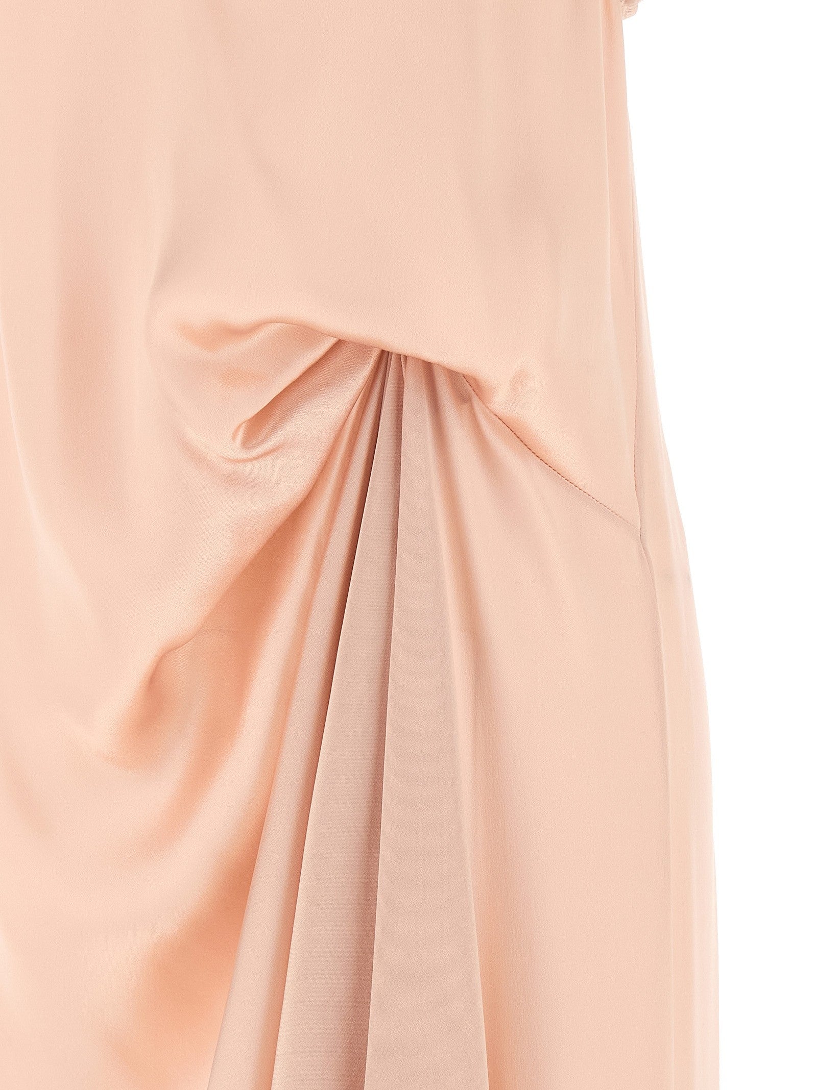 Maison Margiela Silk Lace Slip Midi Dress Dress Blue