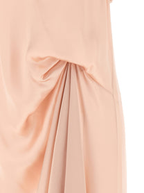 Maison Margiela Silk Lace Slip Midi Dress Dress Blue