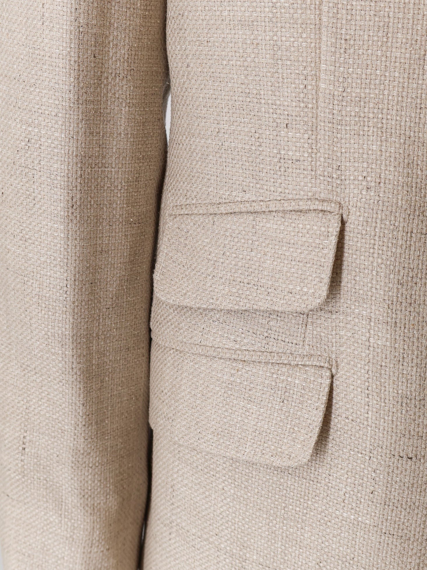 Brunello Cucinelli Men's Hopsack Dress Beige
