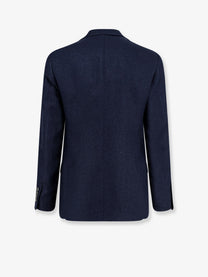 Brunello Cucinelli Men's Linen and Wool Suit Blue