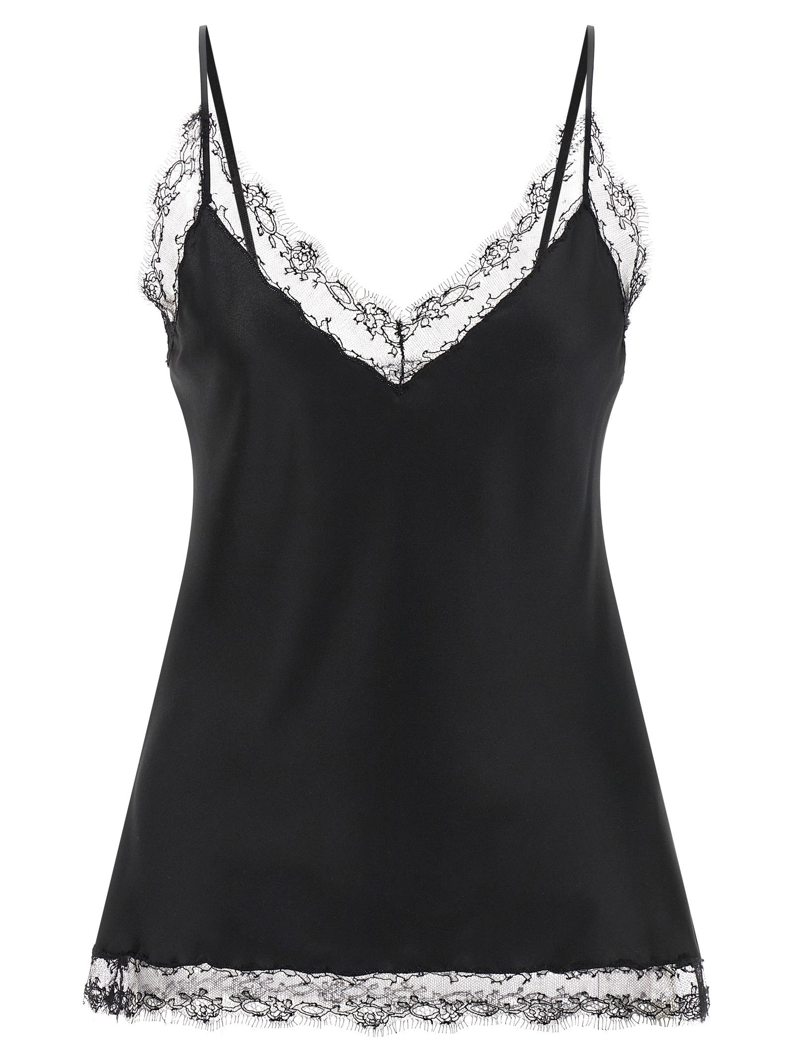 Ermanno Scervino Silk Lingerie Top Black