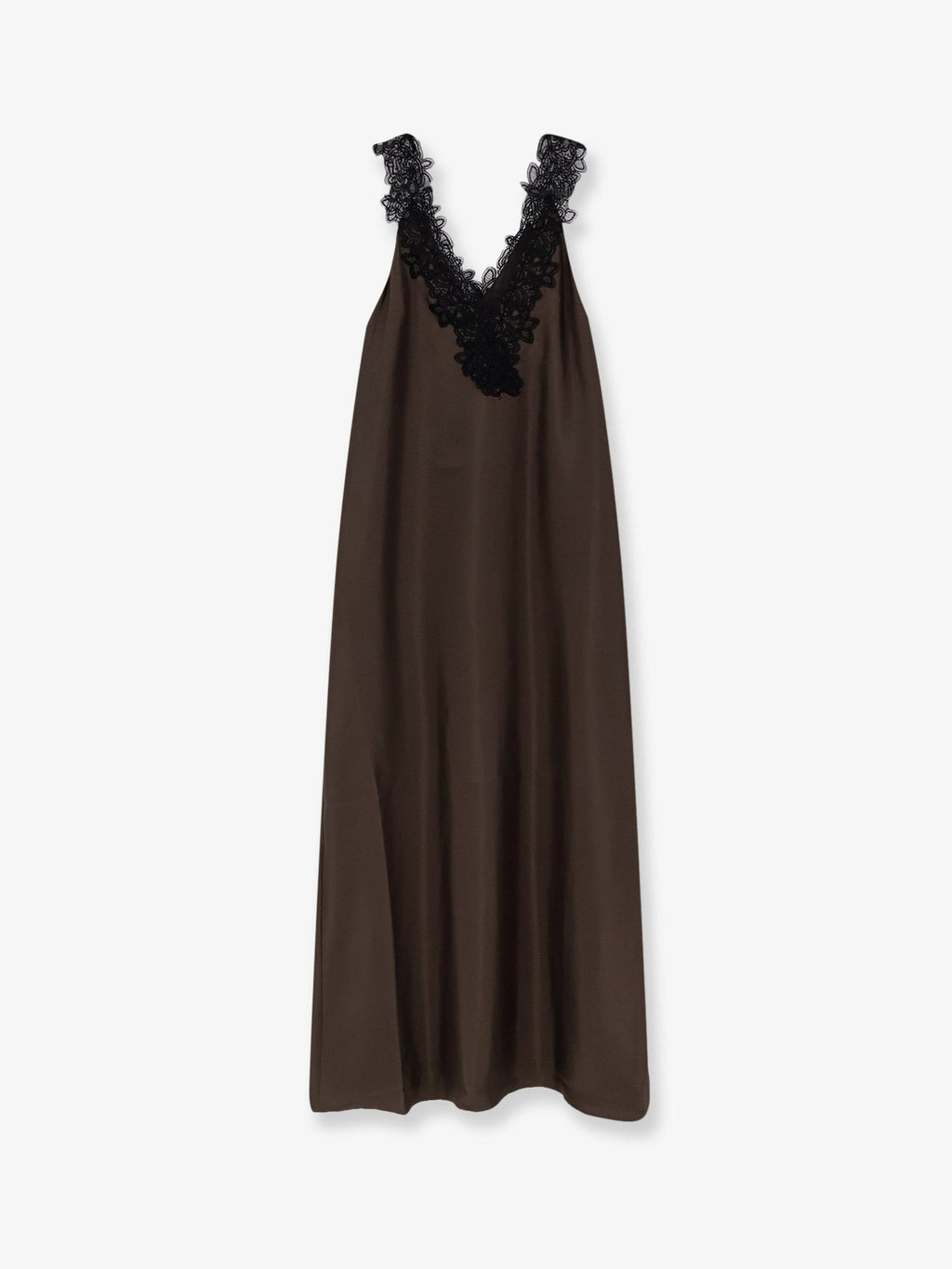 Rohe Women's Silk Long Dress Brown